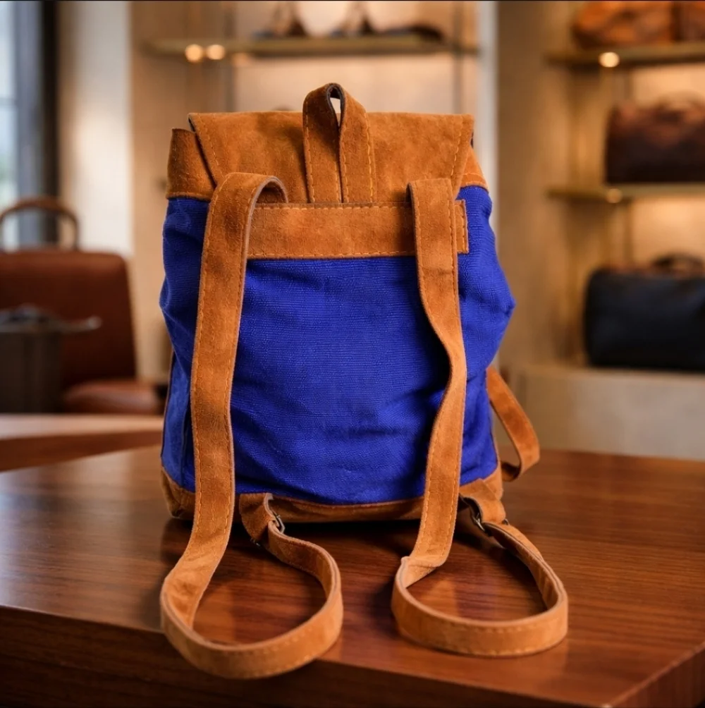 Handmade Guatemalan Canvas Embroidered Sunflower Backpack